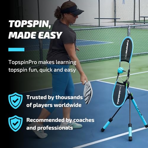 TopspinPro Pickleball Training Aid – Learn Topspin Fast for Better Control & Consistency | Practice Anywhere, Anytime | Patent-Proven System for Recreational Players