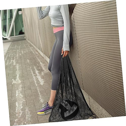 Toddmomy Mesh Bag Portable Sports Duffle Bag Draw Sports Bag Basket Carrying Ball Net Bag Football Bags Gym