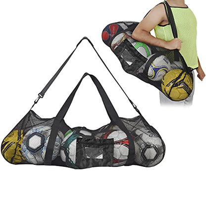 Athllete Extra-Large Heavy-Duty Soccer Ball Bag (34” X 24”) with Shoulder Strap, Basketball Duffel Bag, Mesh Bags with Drawstrings, Heavy Duty Ball Bag, Ball Bags, Dive Bag, Sports Equipment Bag