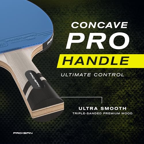 PRO-SPIN Ping Pong Paddles – ITTF Approved Professional Table Tennis Rackets with Carbon Fiber for Superior Control | 7-Ply Blade, Premium Rubber, 2.0mm Sponge - color: 2-Pack | Blue