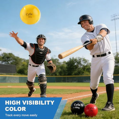 Cyfie Weighted Baseballs for Hitting Training, Heavy Balls for Batting Practice, Weighted Softballs for Strength & Swing Speed Training, Baseball Training Equipment for Players & Coaches