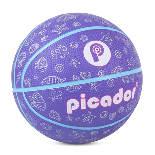 Kids Toddler Youth Size 3/5 Basketball 22/27.5" for Girls Boys Age 3-10 – Mini Small Basketballs Gift for Children Indoor Outdoor Play Training Sports(Deflated,Without Pump)