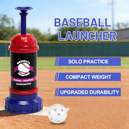 Portable Baseball Hitting Training, Tee Ball Popper Batting Practice Tool,Hitting Tee for Perfect Swings, Batting Machine for Practicing Hitting Without a Pitcher
