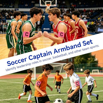 Cyrank 10PCS Captain Armbands, Adjustable Leader Armband Elastic Football Soccer Captain Bands Outdoor Football Player Bands for Adult Youth Soccer Volleyball Team
