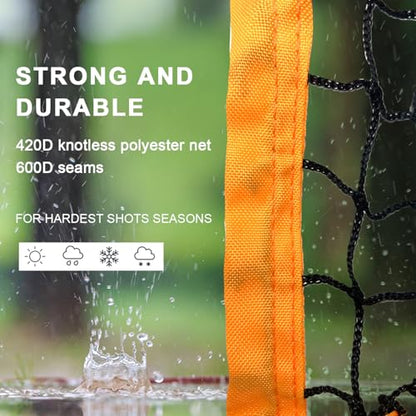 MR Tennis Ball Return Net 7’x6’, Freestanding Tennis Training Net, Multi-Sport Training Return Net for Tennis, Pickleball, Softball, Baseball Compatible w/Toss Machine Without Pitching Machine