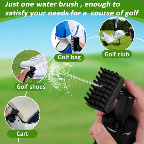 Golf Towel and Brush Set, Premium Golf Towel(16x16 inch) & Squeeze Water Bottle, Essentials Golf Accessories for Men - color: 2PCS(Brush & Towel)