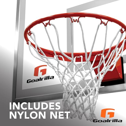 Goalrilla Heavy-Weight Pro-Style Breakaway Basketball Flex Rim with All-Weather Nylon Net and Powder-Coated Rim and Stainless Steel