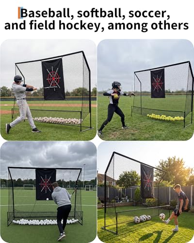 Golf Hitting Nets 10x7.5FT for Driving Real Balls, Indoor & Outdoor Golf Practice Chipping Nets Heavy Duty Swing Training Netting with Targets Cloth and Carrying Bag, for Backyard Home Garage
