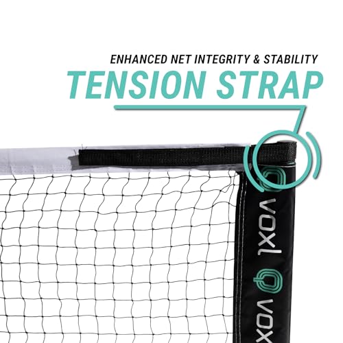Premium Portable Pickleball Net - Tournament Series - Voxl Pickleball. All Weather Construction. Regulation Size. Indoor and Outdoor Use. Durable Frame, Net, Carrying Bag. Easy Set Up and Take Down.