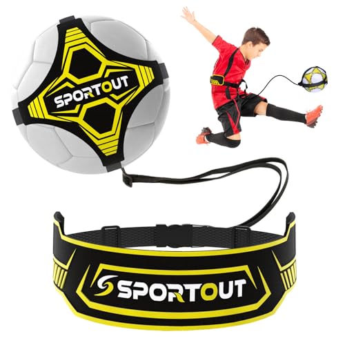 Sportout Volleyball/Soccer Training Equipment, Solo Trainer, Adjustable Waist Belt for Kids & Adults - color: yellow-new