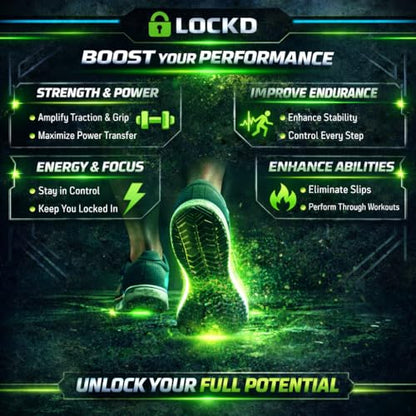 Lockd. Grip Spray | High-Performance Traction Spray for Shoes & Soles | Instant Grip for Basketball, Tennis, Pickleball, Volleyball & Court Sports | Long-Lasting Non-Slip Control