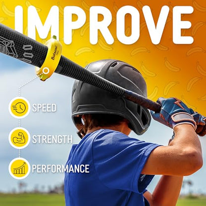 GoSports Original Batnana Baseball and Softball Bat Weight – 16 oz Baseball Drip Bat Donut for Youth and Adult