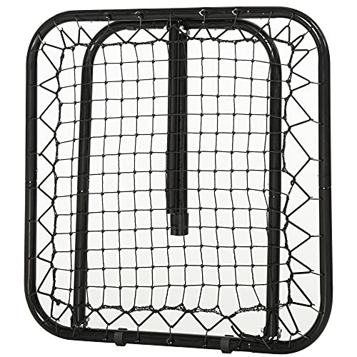 Soozier Soccer Rebounder Net, 3' x 3', Angle Adjustable Portable Training Goal Net with Quick Folding Design, Sturdy Metal Tube