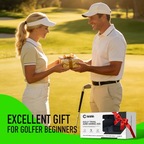 GAIARENA Golf Trail Arm Swing Aid Slider Golf Training Aid, Trainer Equipment to Eliminate Slices & Chicken Wing Swing, Gifts for Men Women Beginner Golfers - style: Right Handed Golfers
