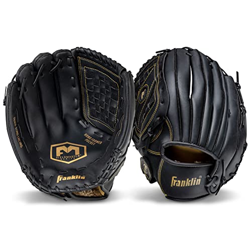 Franklin Sports Field Master Baseball + Softball Glove - Field Master Adult + Youth Baseball + Softball Mitt - Men's + Women's Gloves - Right Hand Throw