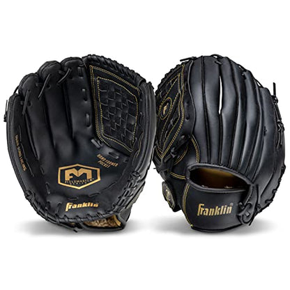 Franklin Sports Field Master Baseball + Softball Glove - Field Master Adult + Youth Baseball + Softball Mitt - Men's + Women's Gloves - Right Hand Throw