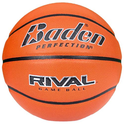 Baden | Rival | Premium Composite Indoor Game Basketball | Official Size 6 & 7 - size: Size 7 (29.5")