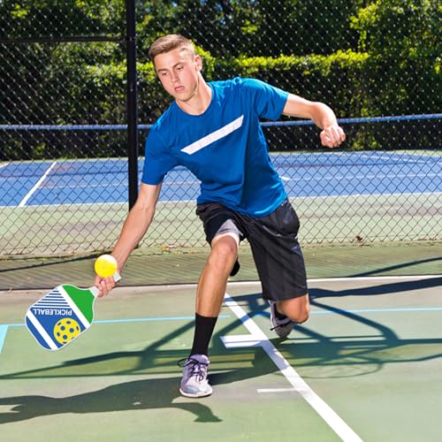 Pickleball Paddles, USAPA Approved Lightweight Rackets， Fiberglass Surface Pickleball Set of 2，Suitable for Men Women - color: White