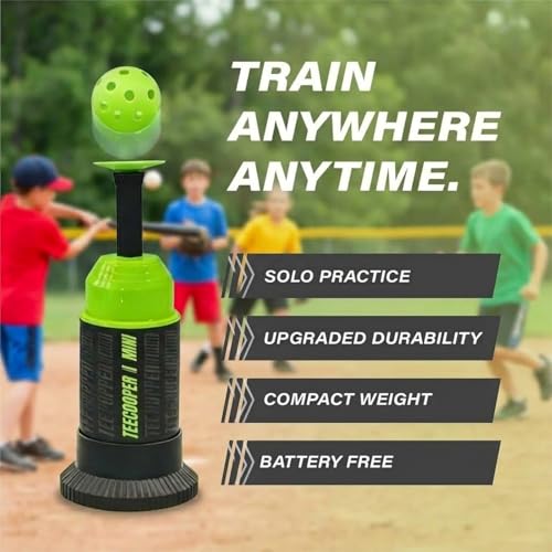 MINI Popper tee,Mini Batting Tee Without a Pitcher for Perfect Swings Baseball Training for Hitting Practicing (Mini Popper Balls 12 Pack Included)