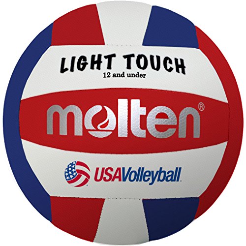 Molten Molten Light Touch Volleyball - color: Red/White/Blue