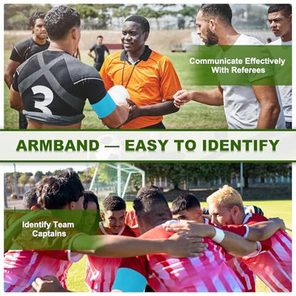 PATIKIL Soccer Captain Armband, Captain Arm Bands for Soccer Elastic Captain Arm Band Sports Captain Armbands - color: Sky Blue