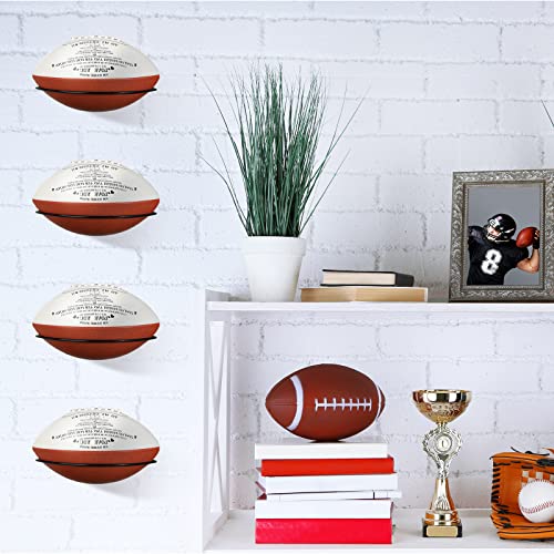 Threan Football Wall Mount Holder Football Room Decor Basketball Holder Display Stand Wall Mounted Ball Storage Rack for Man Sports Soccer Volleyball Rugby, Metal