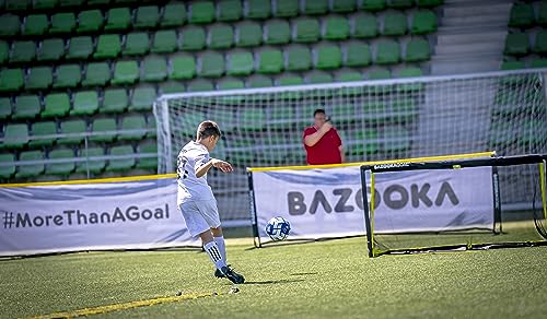 BazookaGoal Original Solid Frame Pop Up Goal - Folding Mini Soccer Goal for Kids and Adults - Portable Goal Post - Easy to Set-up & Steady - Single Unit (1 Goal Included) - size: 6 x 3 ft, style: PVC - Black