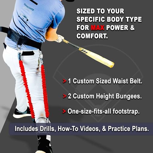 VPX Baseball Harness. Adds 4-6MPH Velocity & Power. Improves Hitting and Pitching Mechanics. Use in any Drill. Pro to Youth - size: Waist MED (22" - 34"), style: Height Med (5'2" - 6'0")