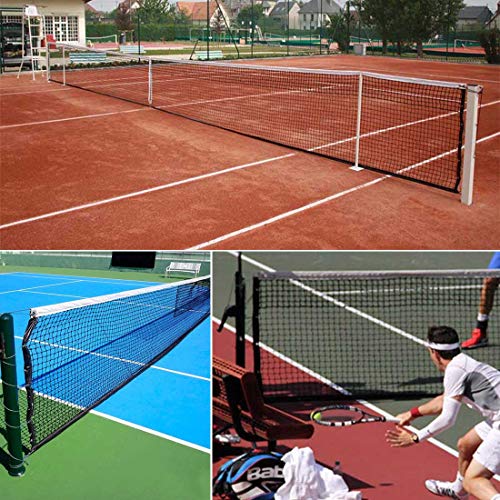 Tennis Net 42FT Professional Heavy Duty Nylon Net, Compatible with All Standard Tennis Posts, Included Indoor Outdoor Court - style: single-layer tennis net