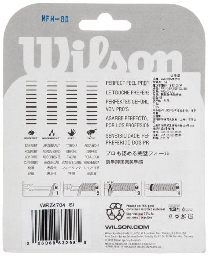 Wilson Pro Overgrip (3-Pack) - color: Silver