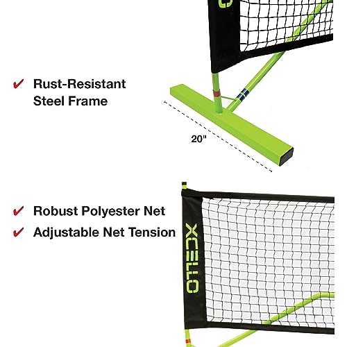 Xcello Sports Regulation Size Portable Pickleball Net System with Carry Bag