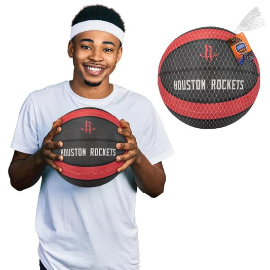 Bleacher Creatures Silent Basketball Size 7 (29.5") – Official NBA Licensed Indoor Foam Ball with Airless Construction, Quiet Performance, and Pro Feel - color: Houston Rockets