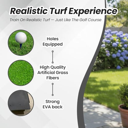 Premium Golf Practice Mats – Mini & Large Options for Hitting, Putting & Chipping | Indoor/Outdoor Training Sets - style: Mini