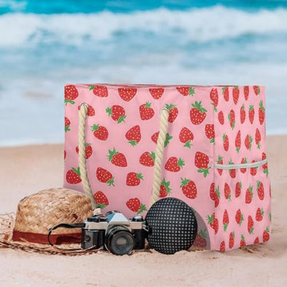 Beach Bag Waterproof Sand-proof Canvas Tote Lightweight Shoulder Bag Suitable for Family outdoor travel - color: B1