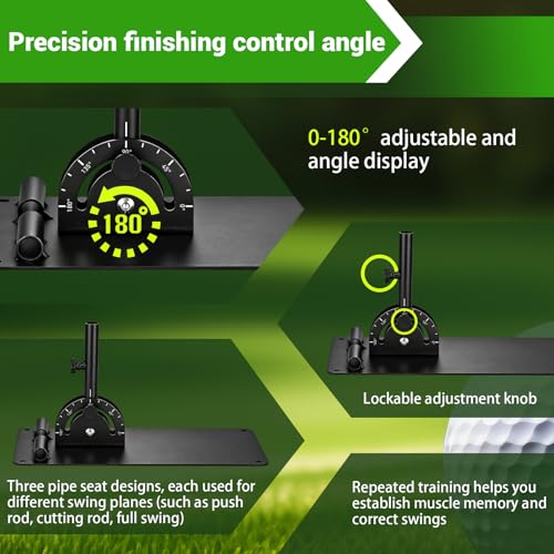 Adjustable Golf Alignment Stick Holder | Weighted Swing Trainer | Precision Aiming & Putting Practice Aid | Indoor & Outdoor Golf Training