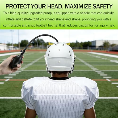 Helmet Inflation Pump & Inflatable Needle Kit, Compatible with Riddell Football Helmet Pump Accessories Compatible with Unlimited Sports Helmets