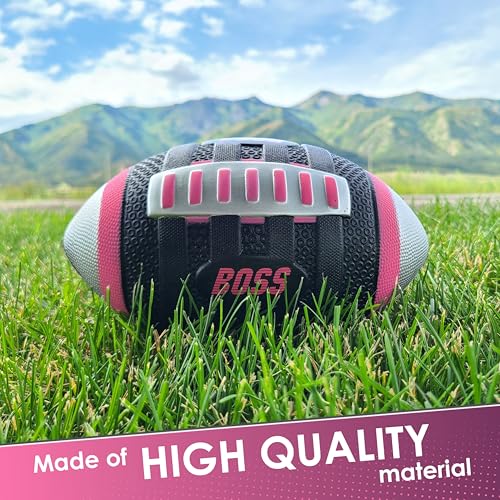 BOSS Foam Football - Toddler Junior Football for Kids - Each Quality Kids Football is 9” – Soft, Small Football Youth - color: Pink
