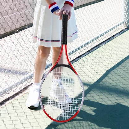 Only Tennis Racket, Tennis Equipment, Non-Slip Grip, High Strength Nylon Strings, Professional for Park, Backyard and Outdoor Games, Kids Red