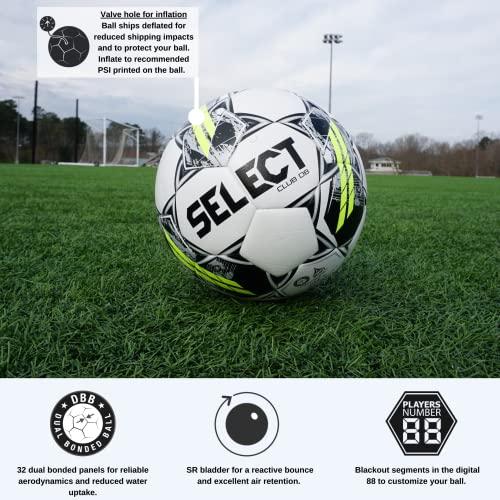 SELECT Club Soccer Ball - color: White/Black V22 - 12-Ball Pack, size: 4