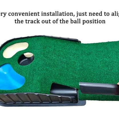 Indoor and Outdoor Golf Practice Putting Green, Portable Home Office Golf Training mat, Includes 6 Double-Layer Golf Practice Balls