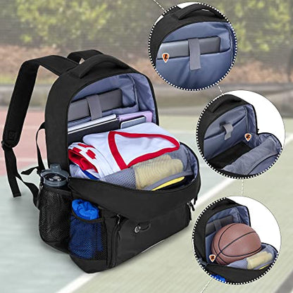 Basketball Bag Backpack, Soccer Bag Backpack with External Ball Net, Basketball Equipment Bag with Separate Shoe Space for Basketball, Soccer, Volleyball, Sport Training