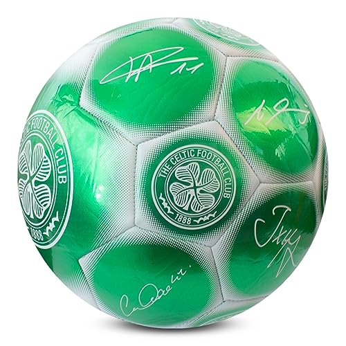Hy-Pro Officially Licensed Classic Signature Soccer Ball, Metallic, Size 5, Training, Match, Merchandise, Collectible for Kids and Adults - style: Celtic F.C.