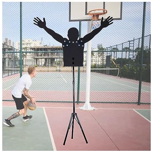 LXLZYXSF Mannequin Defender Basketball Training Aid, Adjustable Height Shooting Practice Defense Model Hands-Up Dummy, Portable Dribbling Trainer (Color : Tripod Base, Size : L-Adults) - color: Tripod Base, size: L-Adults