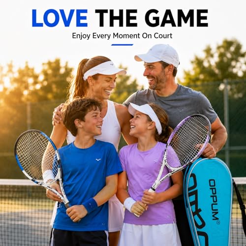 2-Pack Kids Tennis Racket Set, 16 21 23 25 Inch Junior Racquets for Boys Girls, Lightweight Aluminum Starter Kit with Shoulder Bag and 2 Balls - color: 25 inch-2pcs New(Purple+Blue)