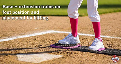 Swing Perfecting Batting Trainer for Softball and Baseball, Back Foot Rotation, Power Hitter Plate, Baseball Training Equipment - for All Ages