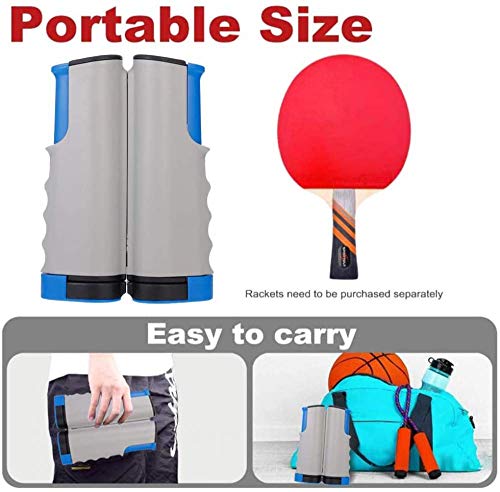 Retractable, Portable Table Tennis Net, Perfect for Table Tennis Table, Office, Kitchen or Dining Table