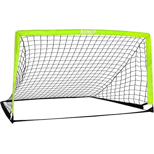 5×3 6x4 9x5 FT Portable Kids Soccer Goal for Backyard, Foldable Soccer Practice Net with Carrying Bag for Toddler Youth Adult Pop Up Soccer Training Equipment Indoor and Outdoor Sports Game - color: Optic Green, style: 6x4FT