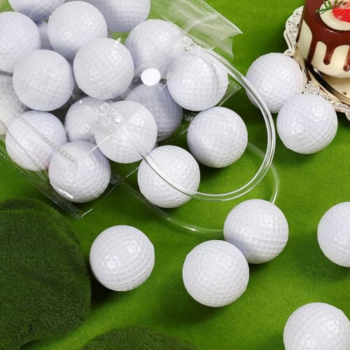 20 PCS Mini Golf Stress Balls, Foam Golf Sports Balls, Small Squeeze Stress Relief Balls for Gifts, Goodie Bags Stuffers, Sport, Birthday, Party Supplies (White-Golf)