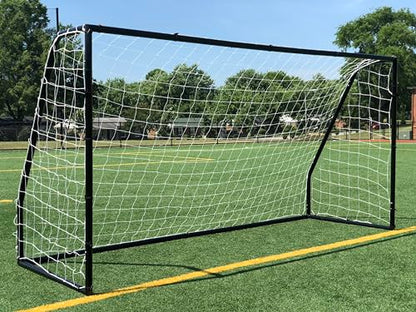 Premier 12 X 6 Ft. AYSO Youth Regulation Size Soccer Goal w/Weatherproof 4mm Net. 50MM Diameter Powder Coated/Corrosion Resistant Frame. 12x6 Foot Practice Aid. ONE Year Warranty!