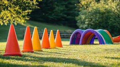 2 Pack Small Agility Soccer Training Cones for Kids